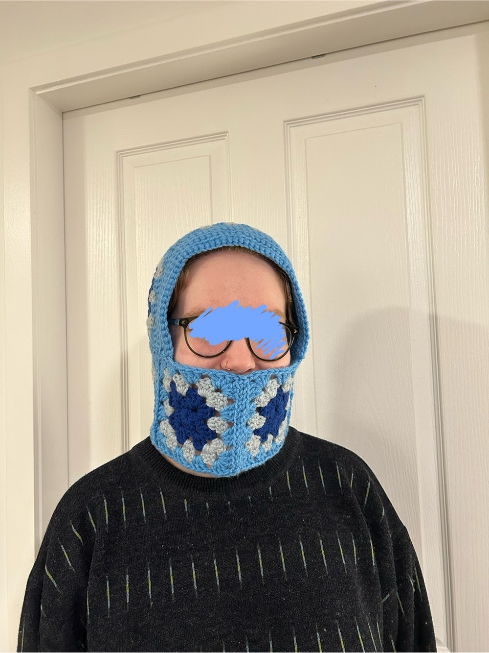 Granny Square Crochet Balaclava - Valentine’s Day - Picture 5 of 5